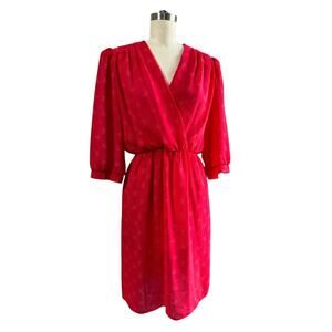 Vintage 80’s Red Knee-Length Dress